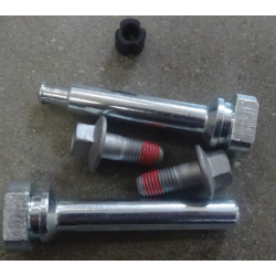 Front brake pin and locking bolt assembly
