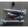 Front brake pin and locking bolt assembly